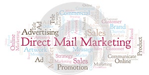 Word cloud with text Direct Mail Marketing.