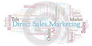 Word cloud with text Direct Sales Marketing.