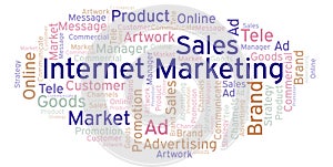Word cloud with text Internet Marketing