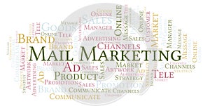 Word cloud with text Mail Marketing.