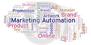 Word cloud with text Marketing Automation.