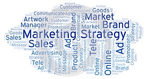 Word cloud with text Marketing Strategy.