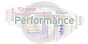 Word cloud with text Performance.