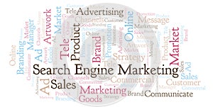 Word cloud with text Search Engine Marketing.