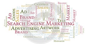 Word cloud with text Search Engine Marketing