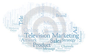 Word cloud with text Television Marketing.