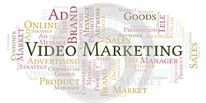 Word cloud with text Video Marketing.