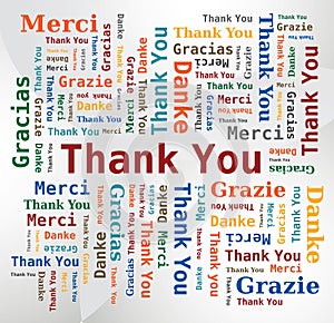 Word Cloud - Thank You in 5 Languages photo