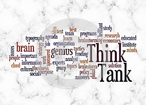 Word Cloud with THINK TANK concept create with text only