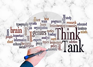 Word Cloud with THINK TANK concept create with text only
