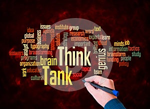 Word Cloud with THINK TANK concept create with text only
