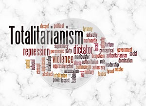Word Cloud with TOTALITARIANISM concept create with text only
