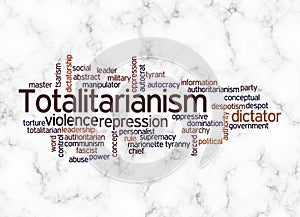 Word Cloud with TOTALITARIANISM concept create with text only