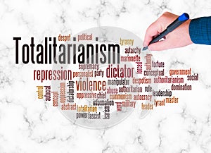 Word Cloud with TOTALITARIANISM concept create with text only