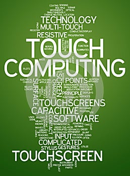Word Cloud Touch Computing