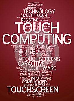 Word Cloud Touch Computing
