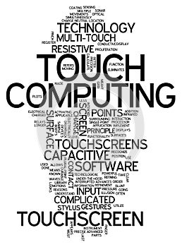 Word Cloud Touch Computing