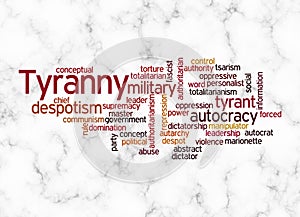 Word Cloud with TYRANNY concept create with text only