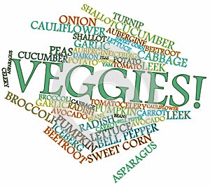 Word cloud for Vegetables or Veggies