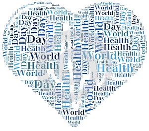Word cloud World Health Day related