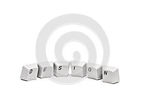 Word collected from computer keypad buttons design isolated