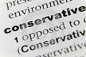The Word Conservative Close Up photo