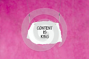 Word content is king on hanging paper