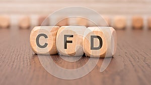the word cubes formed CFD It's an abbreviation for Contracts For Difference photo