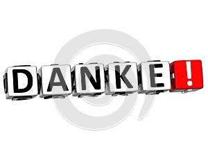 The word Danke - Thank you in many different languages.