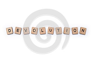 The word DEVOLUTION