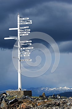 Word direction signs