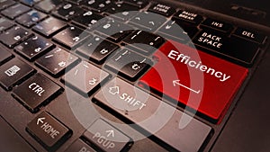 word efficiency text on keyboard enter button