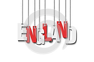 The word England hang on the ropes