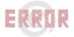 Word Error written in binary code