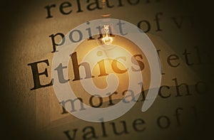 Word Ethics and light bulb