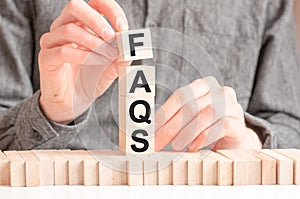 The word of FAQS on building blocks concept