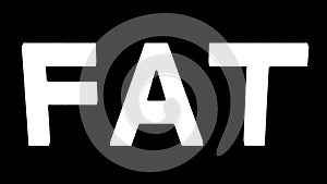 Word fat gain weight and loses weight. 3D rendering.