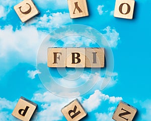The word FBI photo