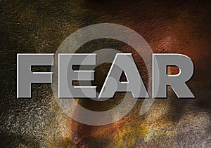 Word fear illustration