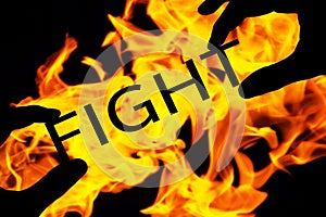 Word fight in the fire