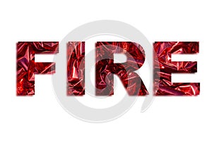 Word fire illustration
