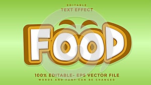 Word Food Editable Text Effect Design, Effect Saved In Graphic Style