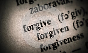 Word Forgive from the old English dictionary.
