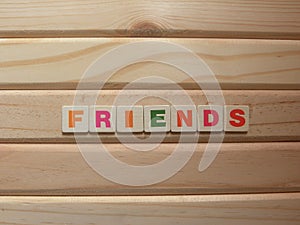 Word Friends on wood