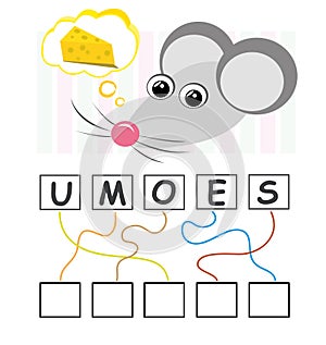 Word game with mouse