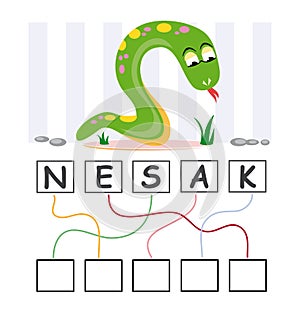 Word game with snake