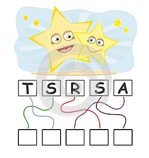 Word game with stars