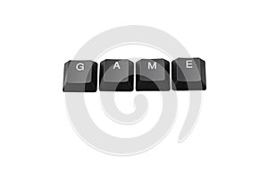 Word game written on keyboard