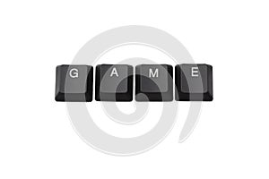 Word game written on keyboard