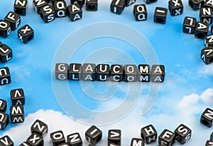 The word Glaucoma